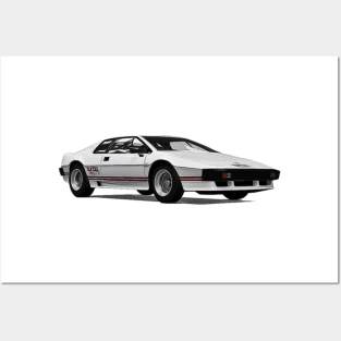 Lotus Esprit Cartoon Posters and Art